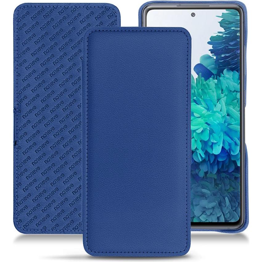 Noreve Lederschutzhülle horizontal (Samsung Galaxy S20 FE), Smartphone Hülle, Blau