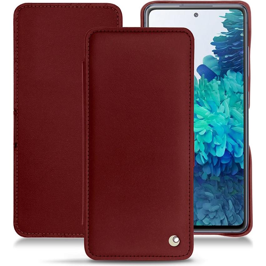 Noreve Lederschutzhülle horizontal (Samsung Galaxy S20 FE), Smartphone Hülle, Rot