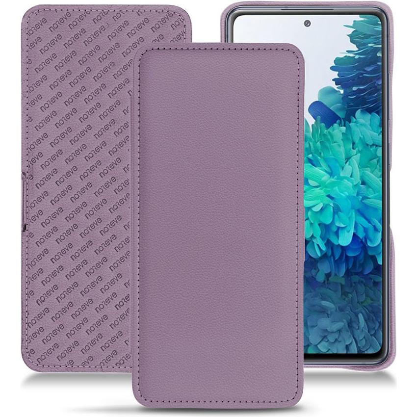 Noreve Lederschutzhülle horizontal (Samsung Galaxy S20 FE), Smartphone Hülle, Violett
