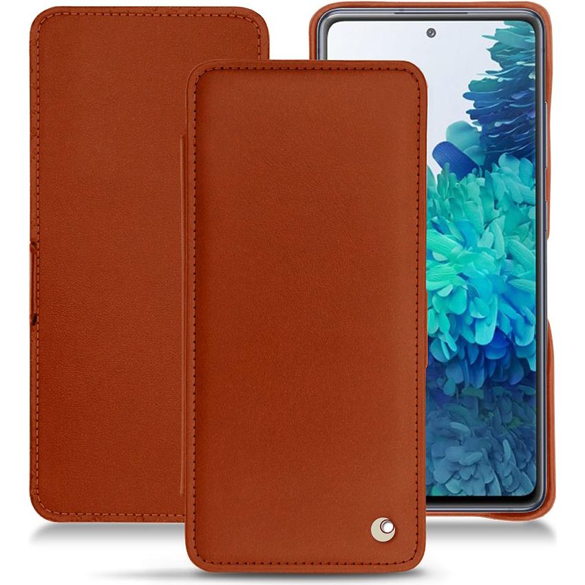 Noreve Lederschutzhülle horizontal (Samsung Galaxy S20 FE), Smartphone Hülle, Orange