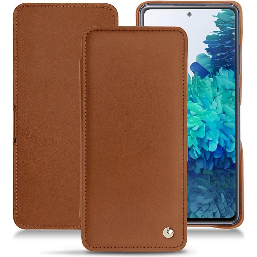 Thumbnail - Noreve Lederschutzhülle horizontal (Samsung Galaxy S20 FE), Smartphone Hülle, Braun