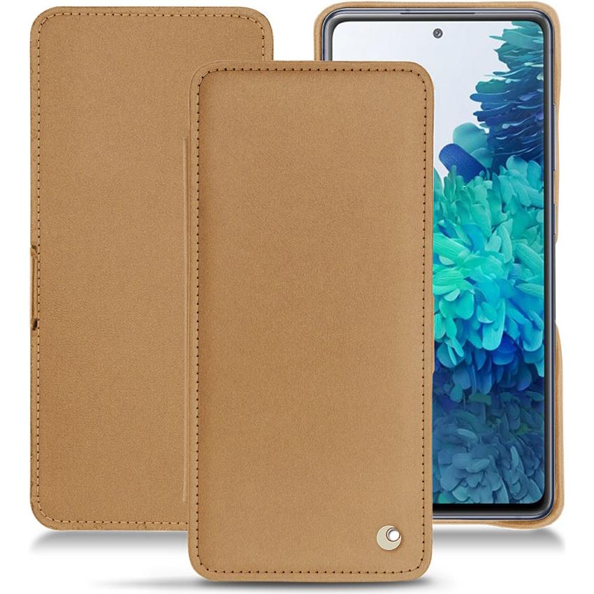 Noreve Lederschutzhülle horizontal (Samsung Galaxy S20 FE), Smartphone Hülle, Beige