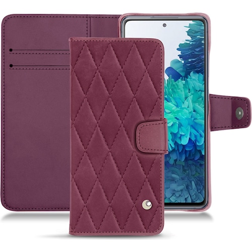 Noreve Lederschutzhülle Wallet (Samsung Galaxy S20 FE), Smartphone Hülle, Violett