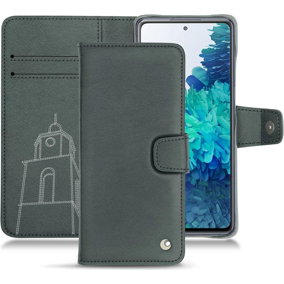 Noreve Lederschutzhülle Wallet (Samsung Galaxy S20 FE), Smartphone Hülle, Blau