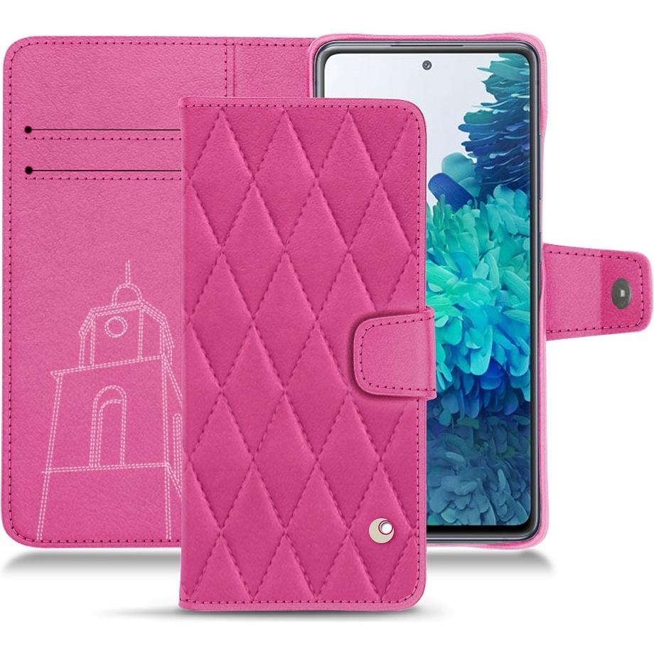 Noreve Lederschutzhülle Wallet (Samsung Galaxy S20 FE), Smartphone Hülle, Rosa