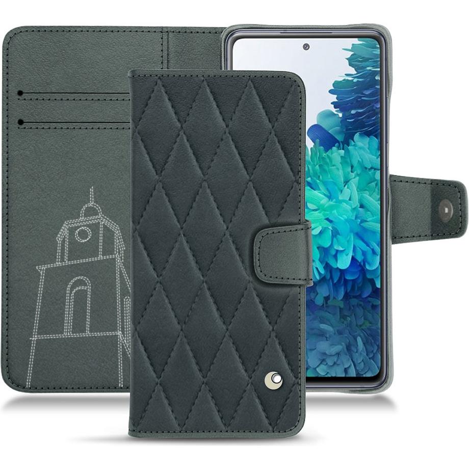Noreve Lederschutzhülle Wallet (Samsung Galaxy S20 FE), Smartphone Hülle, Blau