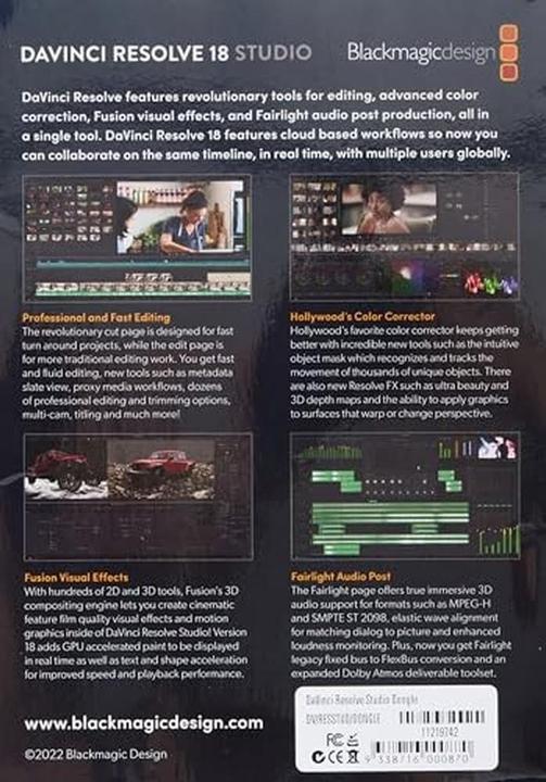 Produktbild Blackmagic DaVinci Resolve Dongle (1 User, unbegrenzt)