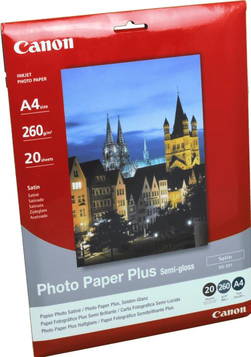 Actual product image Canon SG-201 Plus Semi-Gloss (260 g/m², A4, 20 pcs.)