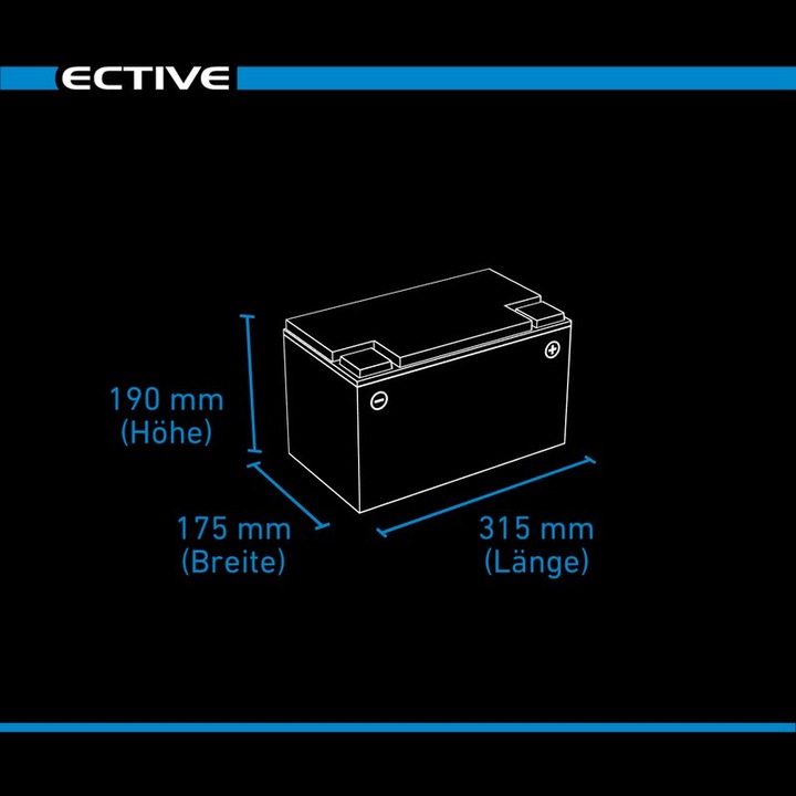 Actual product image Ective LC 120 Dual LFP | Starter and supply battery (12 V, 120 Ah, 1320 A)