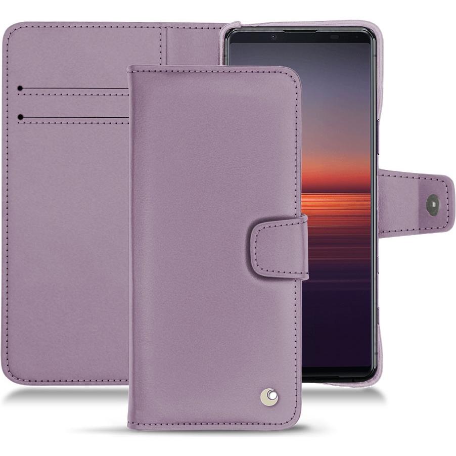 Noreve Lederschutzhülle Wallet (Sony Xperia 5 II), Smartphone Hülle, Violett