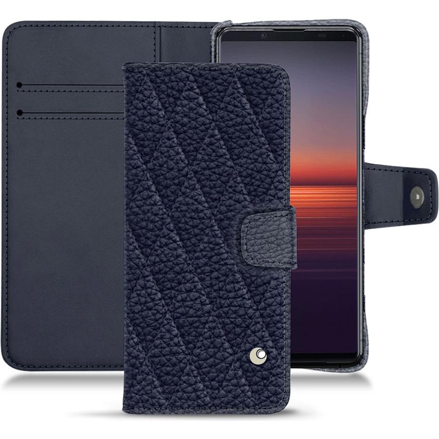 Noreve Lederschutzhülle Wallet (Sony Xperia 5 II), Smartphone Hülle, Violett