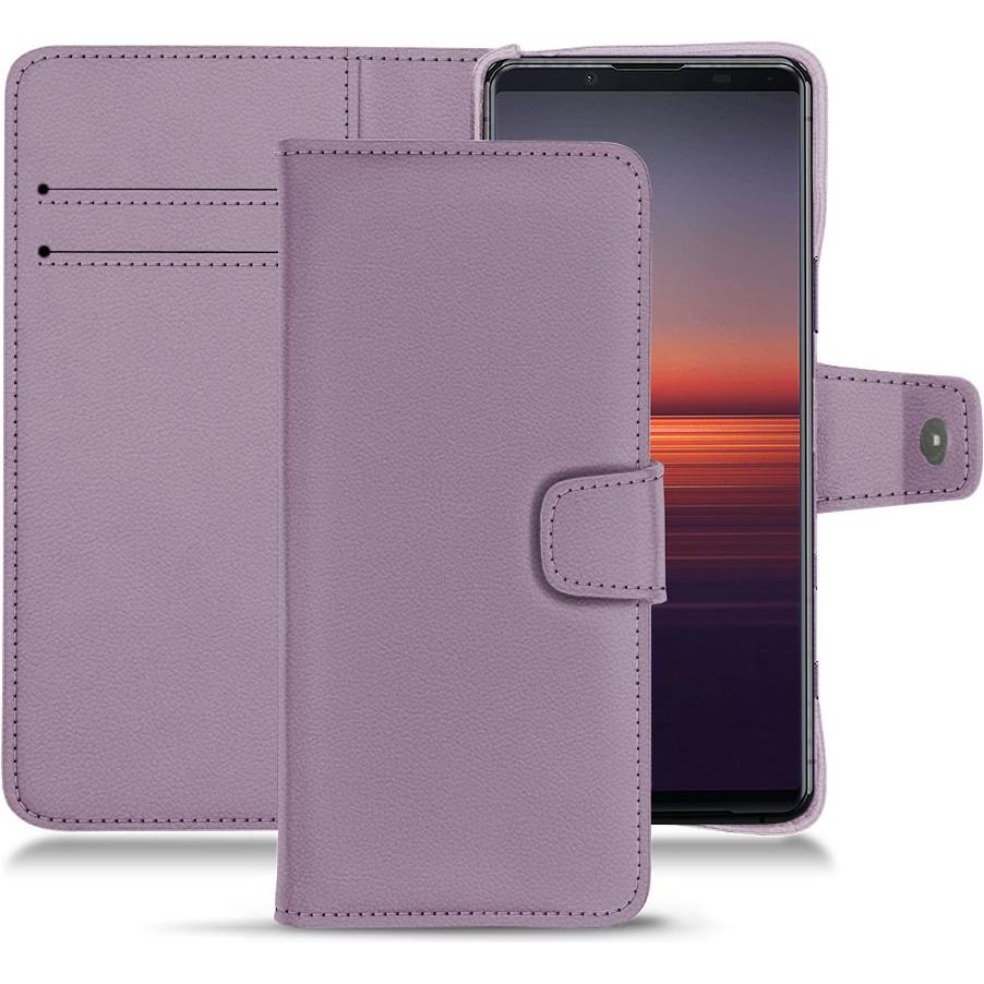 Noreve Lederschutzhülle Wallet (Sony Xperia 5 II), Smartphone Hülle, Violett