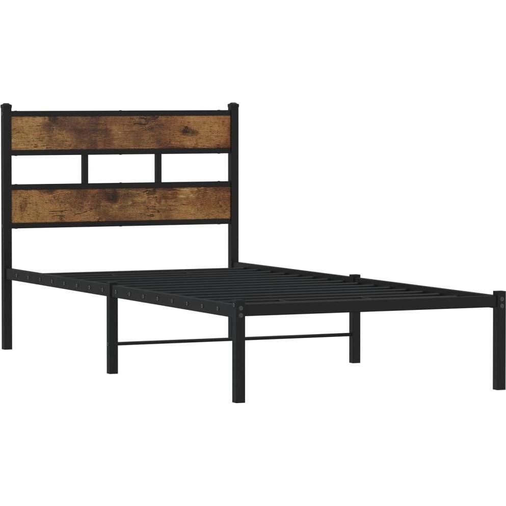 Thumbnail - VidaXL, Bett, Bett ohne Matratze Räuchereiche (107 x 203 cm)