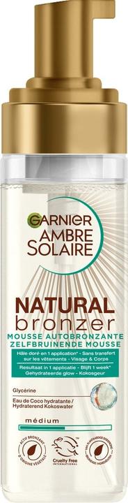 Garnier Ambre Solaire Natural Bronzer Mousse Auto-Bronzante Corps et Visage 200mL (Mousse autobronzante, 200 ml)