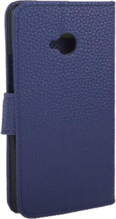 Produktbild König Design Handyhülle Horizontal Flip mit Credit Card Slots für HTC One M7 Blau