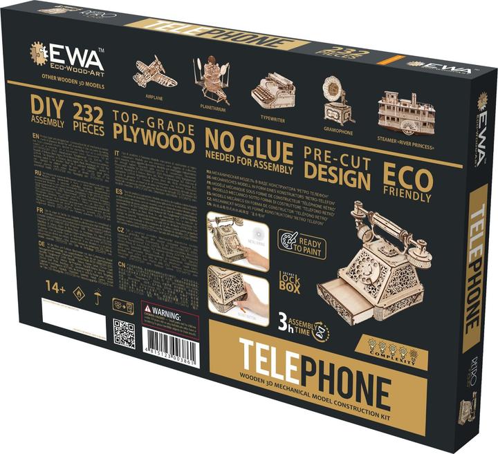 Produktbild Eco Wood Art Retro Telefon - 3D Holzbausatz