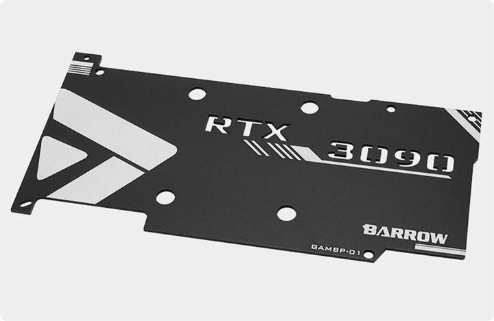 Image du produit Barrow Plaque arrière pour GALAX/GAINWARD 3090 bloc d'eau GPU à couverture complète - Noir
