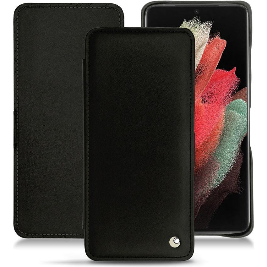 Thumbnail - Noreve Lederschutzhülle horizontal (Samsung Galaxy S21 Ultra), Smartphone Hülle, Schwarz