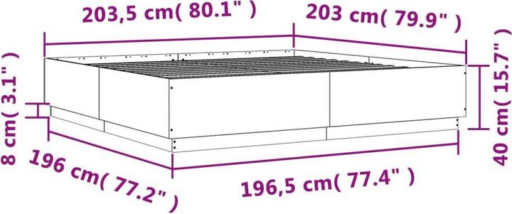 Image du produit vidaXL Bettgestell (200 x 200 cm)