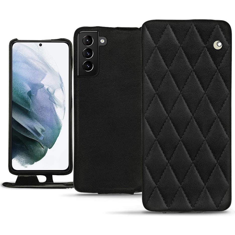 Noreve Lederschutzhülle vertikal (Samsung Galaxy S21+), Smartphone Hülle, Schwarz