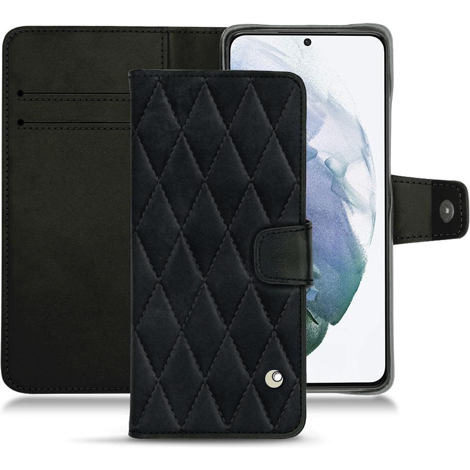 Noreve Lederschutzhülle Wallet (Samsung Galaxy S21+), Smartphone Hülle, Schwarz