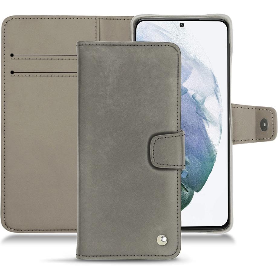 Thumbnail - Noreve Lederschutzhülle Wallet (Samsung Galaxy S21+), Smartphone Hülle, Grau
