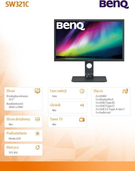 Immagine prodotto BenQ PhotoVue SW321C (3840 x 2160 pixel, 32")