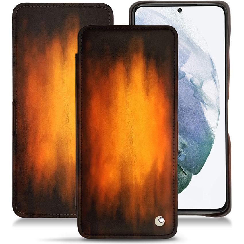 Thumbnail - Noreve Lederschutzhülle horizontal (Samsung Galaxy S21+), Smartphone Hülle, Violett