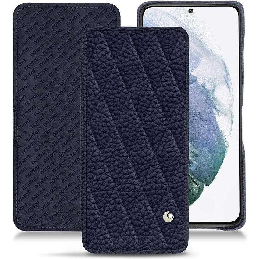 Noreve Lederschutzhülle horizontal (Samsung Galaxy S21+), Smartphone Hülle, Violett