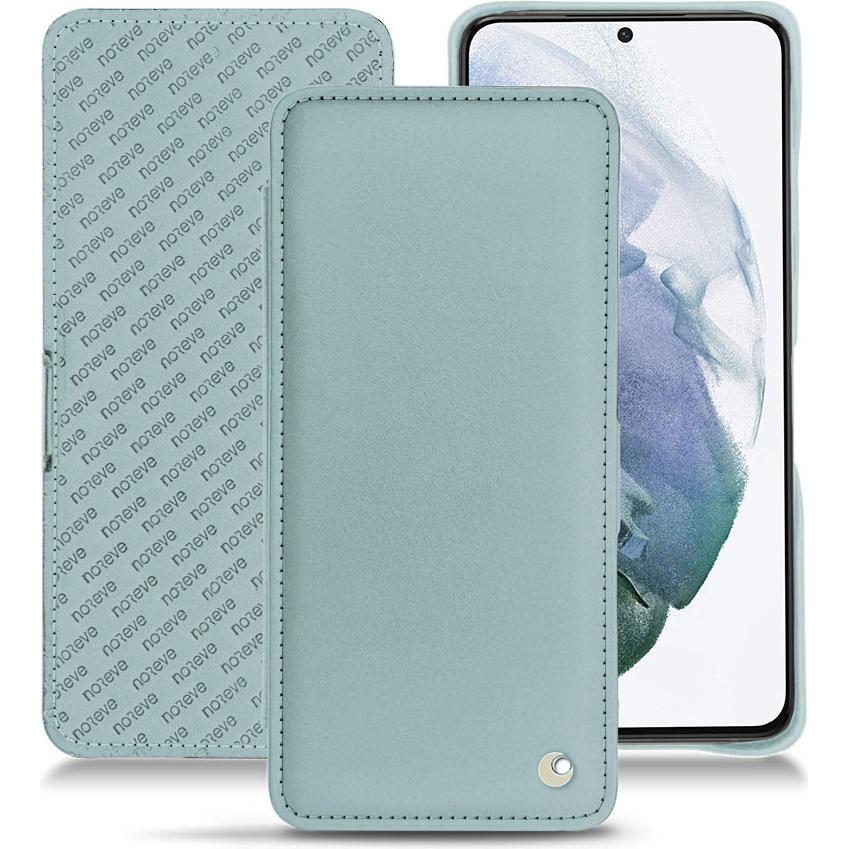 Noreve Lederschutzhülle horizontal (Samsung Galaxy S21+), Smartphone Hülle, Blau