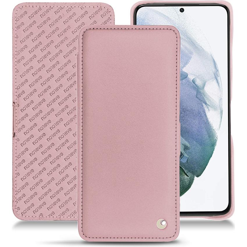 Noreve Lederschutzhülle horizontal (Samsung Galaxy S21+), Smartphone Hülle, Rosa