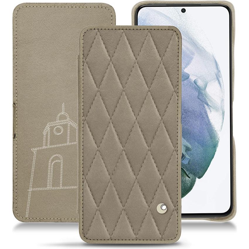 Noreve Lederschutzhülle horizontal (Samsung Galaxy S21+), Smartphone Hülle, Beige