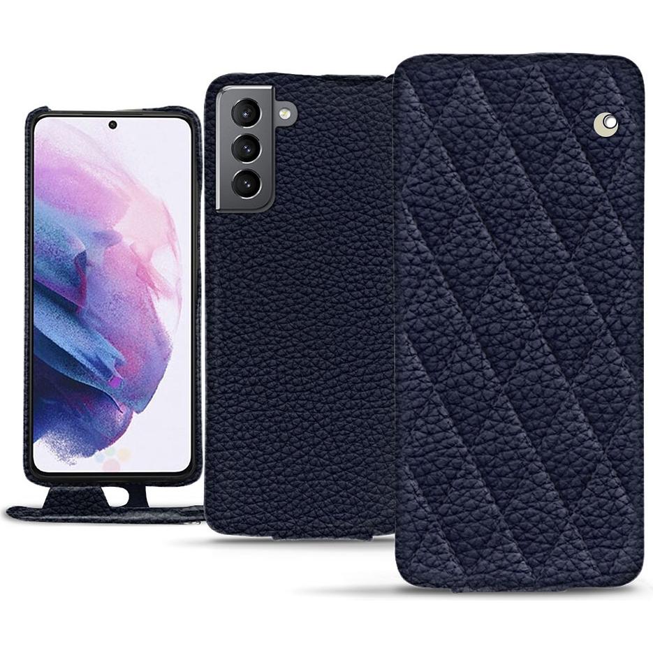Noreve Lederschutzhülle vertikal (Samsung Galaxy S21), Smartphone Hülle, Violett