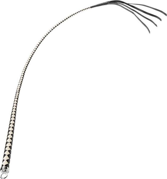 Rise 120 cm Bullenpeitsche – Schwarz/Weiss