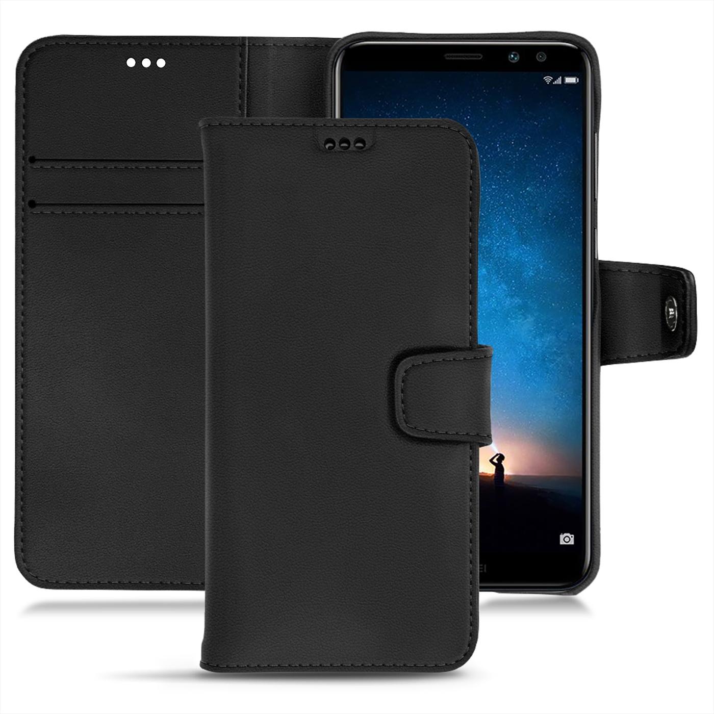 Noreve Lederschutzhülle Wallet (Huawei Mate 10 Lite), Smartphone Hülle, Schwarz
