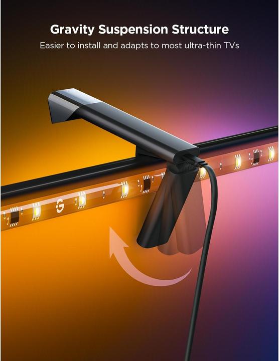 Immagine prodotto Govee Envisual TV Backlight T3, 75-85, RGBICW, WiFi, BT (Multicolore, 500 cm, Interno)