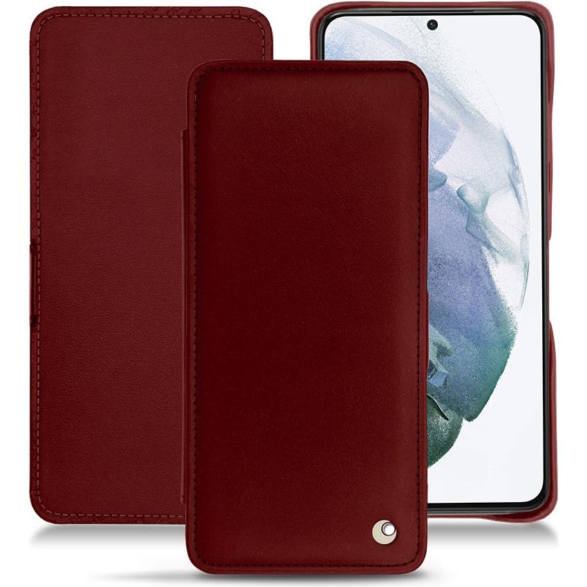 Noreve Lederschutzhülle horizontal (Samsung Galaxy S21+), Smartphone Hülle, Rot