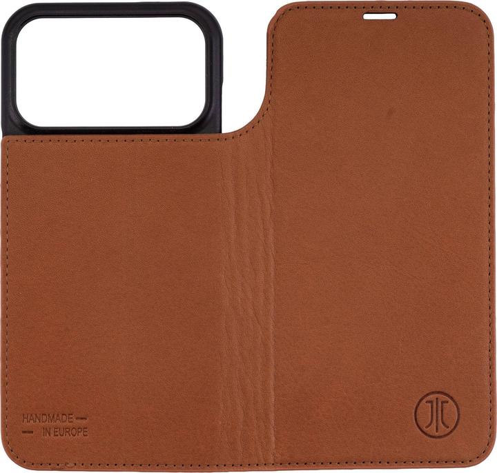 Actual product image JT Berlin Genuine leather BookCase Tegel for iPhone 17 Pro Max cognac (Apple iPhone 17 Pro Max)