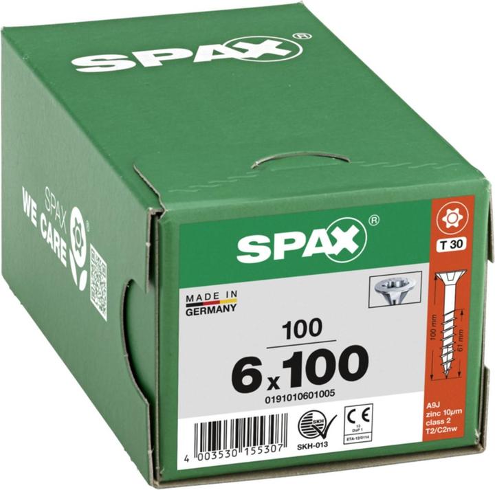 Produktbild Spax Senkmultikopf Bremsrippen T-Star Plus T30 Teilgewinde Wirox (100 Schrauben pro Stück)