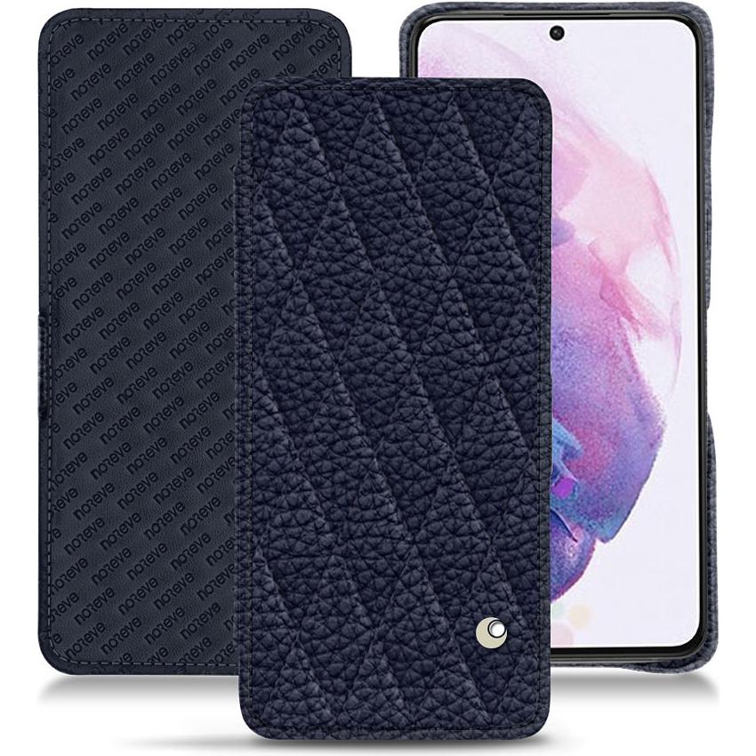 Noreve Lederschutzhülle horizontal (Samsung Galaxy S21), Smartphone Hülle, Violett