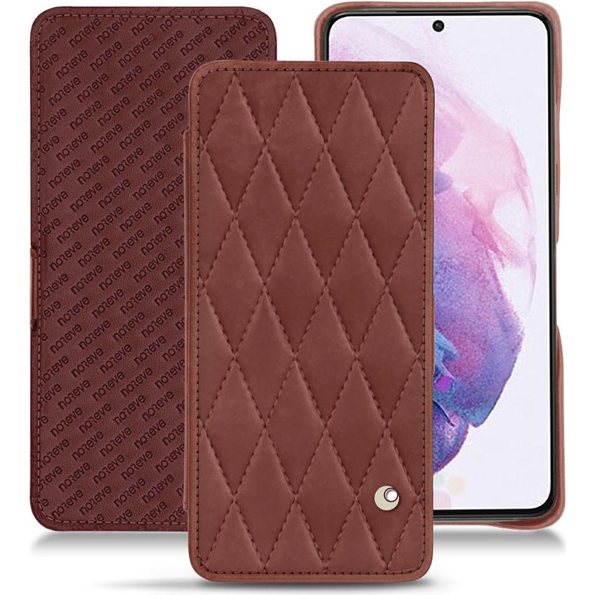 Noreve Lederschutzhülle horizontal (Samsung Galaxy S21+), Smartphone Hülle, Rot