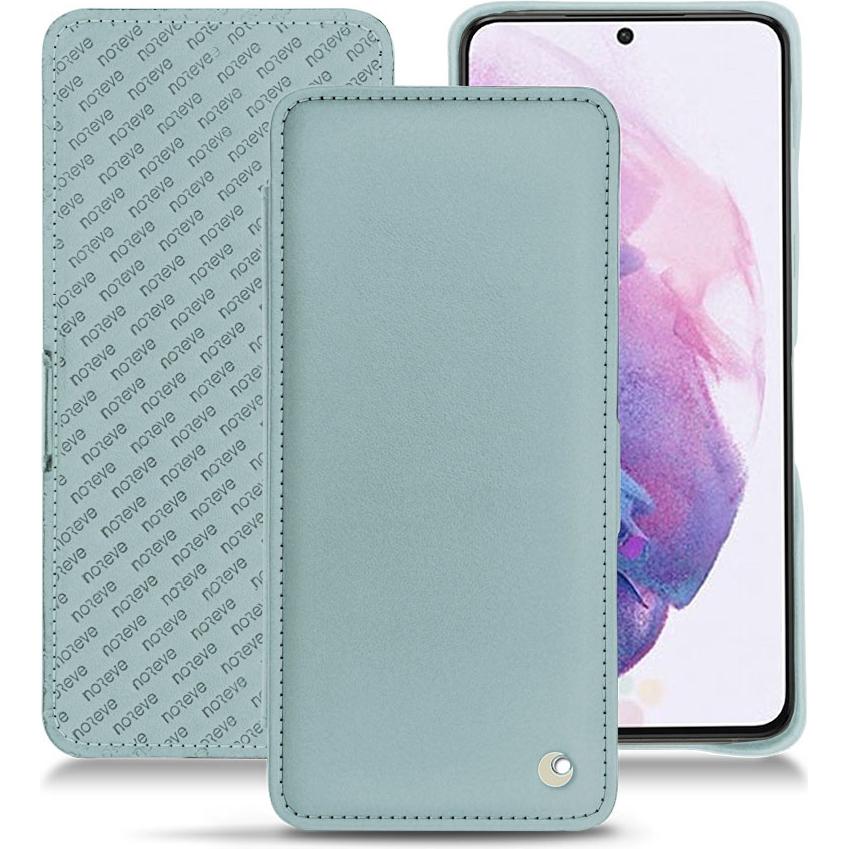 Noreve Lederschutzhülle horizontal (Samsung Galaxy S21), Smartphone Hülle, Blau