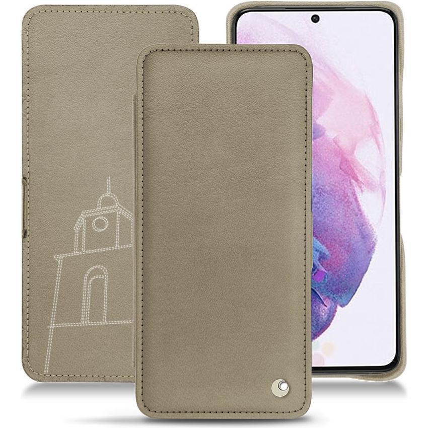 Noreve Lederschutzhülle horizontal (Samsung Galaxy S21), Smartphone Hülle, Beige