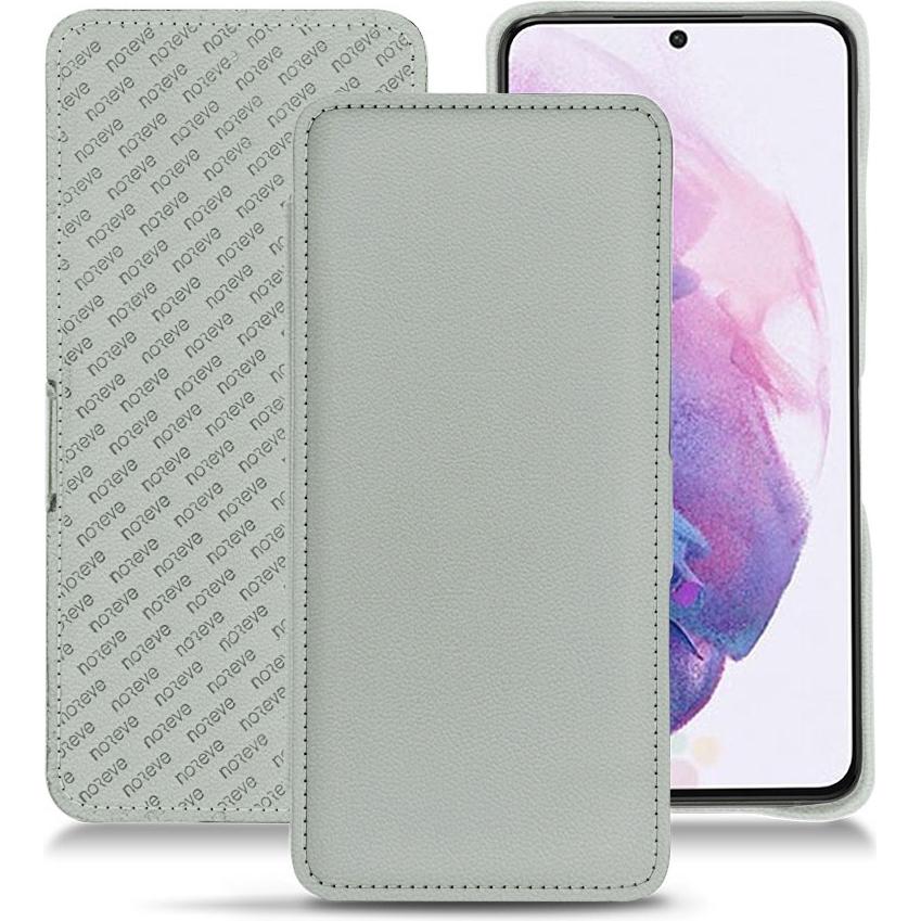Noreve Lederschutzhülle horizontal (Samsung Galaxy S21), Smartphone Hülle, Grau