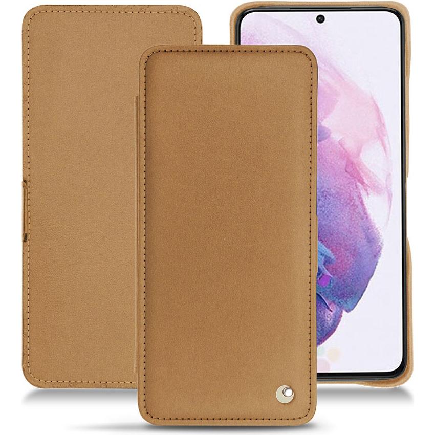 Noreve Lederschutzhülle horizontal (Samsung Galaxy S21), Smartphone Hülle, Beige