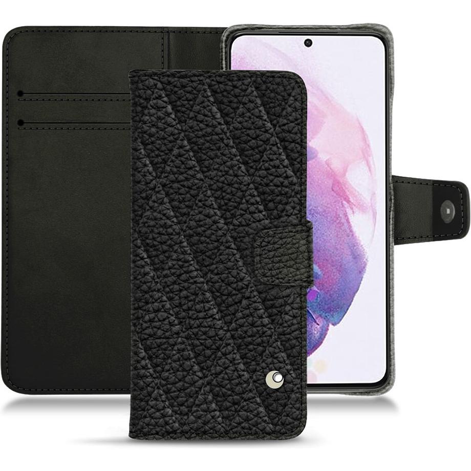 Noreve Lederschutzhülle Wallet (Samsung Galaxy S21+), Smartphone Hülle, Schwarz