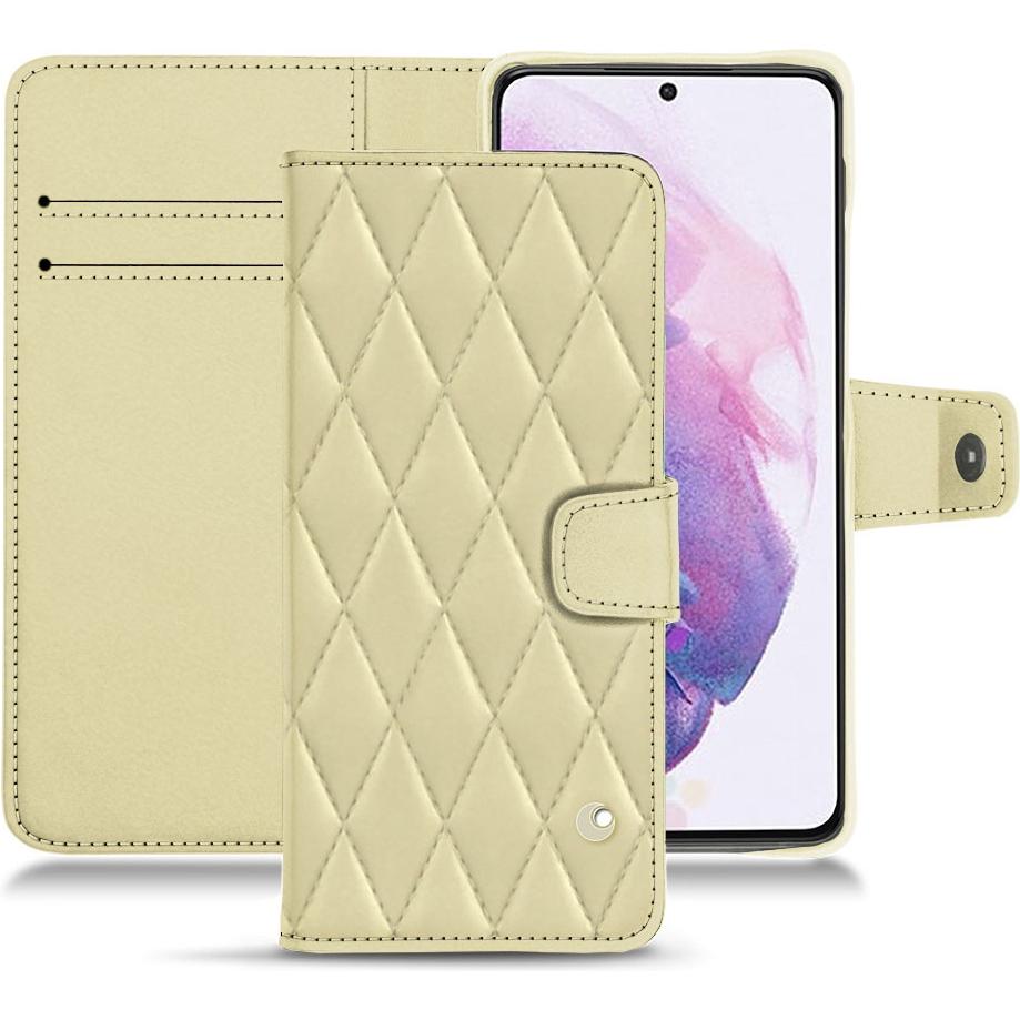Thumbnail - Noreve Lederschutzhülle Wallet (Samsung Galaxy S21+), Smartphone Hülle, Beige