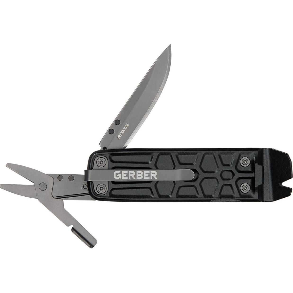 Gerber Gear, Multi-Tool, Lockdown Slim Pry Burnt schwarz (7 Funktionen)