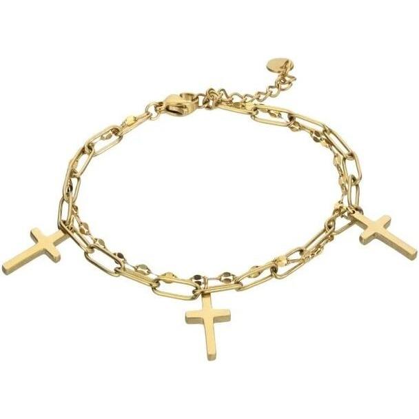 Marc, Bracciale, Malone - Bracciale doppio placcato oro May Bracciale in oro MCB23045G, (14 cm, Oro)