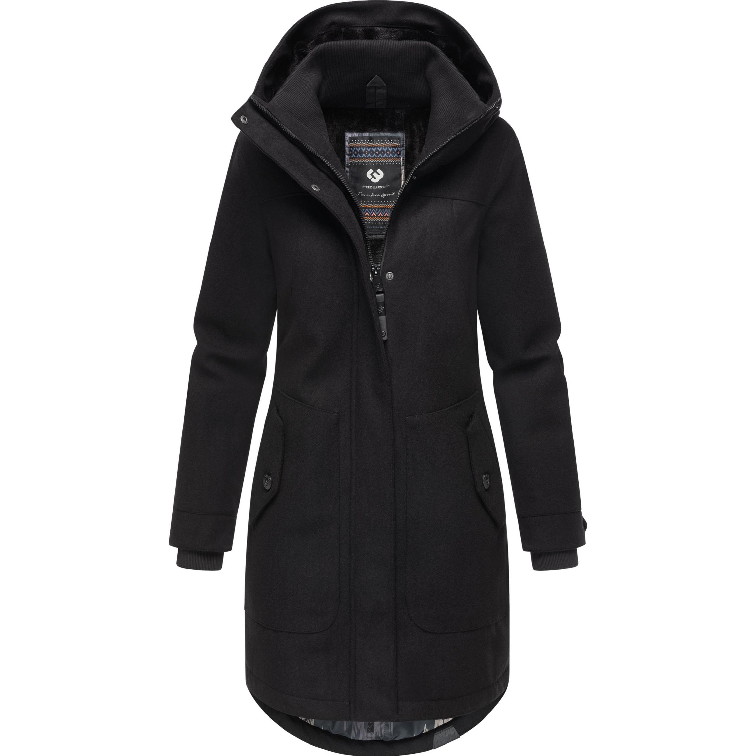 Ragwear, Damen, Jacke, Jannisa Coat (XS), Schwarz, XS